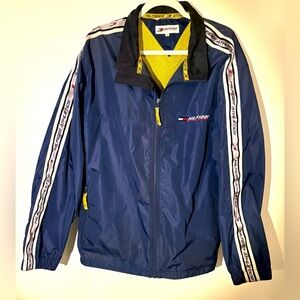 Vintage 90s Tommy Hilfiger Athletics Windbreaker Jacket Waterproof Nylon Large